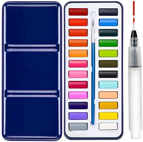 JOTOL Set de Peinture Aquarelle Aquarelle Solide 48 Couleurs Boîte d