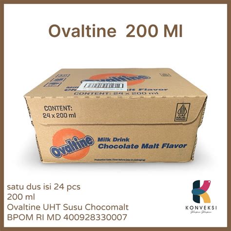 Jual SUSU OVALTINE UHT Rasa Chocomalt 200ml Kemasan 1 Karton 24pcs