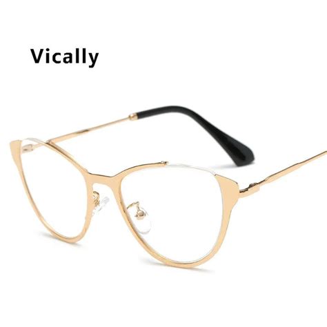 Fashion Women Brand Designer Cats Eye Glasses Half Frame Cat Eye