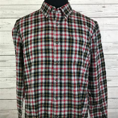 St John S Bay Shirts New St Johns Bay Plaid Flannel Shirt Gray Red