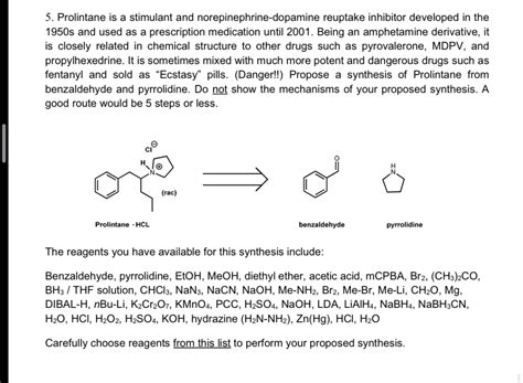 Solved Prolintane is a stimulant and norepinephrine-dopamine | Chegg.com