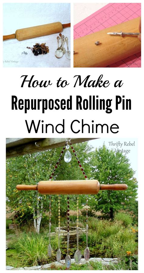 Repurposed Rolling Pin Wind Chime
