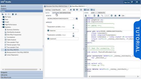 simulating   anova data  sas studio sas video portal