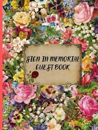 In Loving Memory Funeral Guest Book Memorial Guest Book Condolence