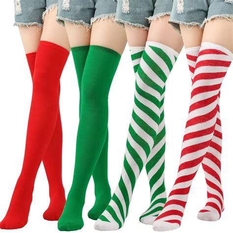 Striped Thigh High Leg Warmers Knee Socks Music Festival Temu Australia