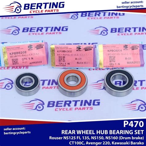 COD REAR HUB BEARING SET Rouser NS125 135 NS150 NS160 Drum CT100C