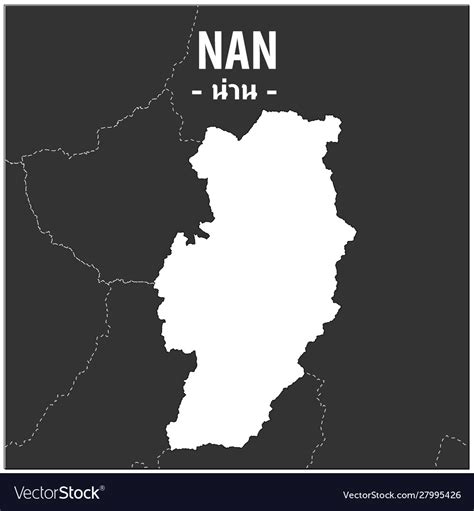 Nan map province thailand Royalty Free Vector Image