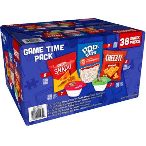 Kelloggs Game Time Snack Variety Pack 38 Bags Cheez It Original Snapd