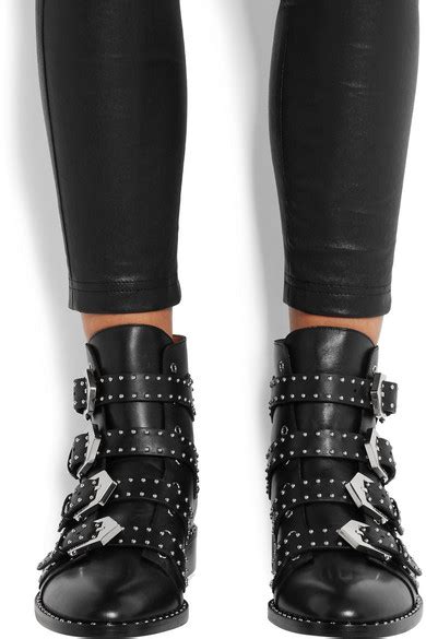 Givenchy Elegant Studded Ankle Boots In Black Leather Net A Portercom