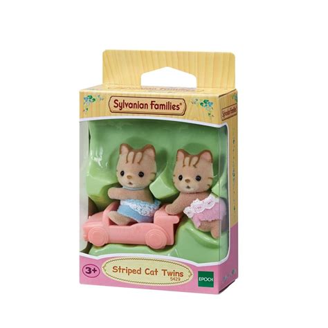 Playset Sylvanian Families Les Jumeaux Chat Tigre Figurine Pour