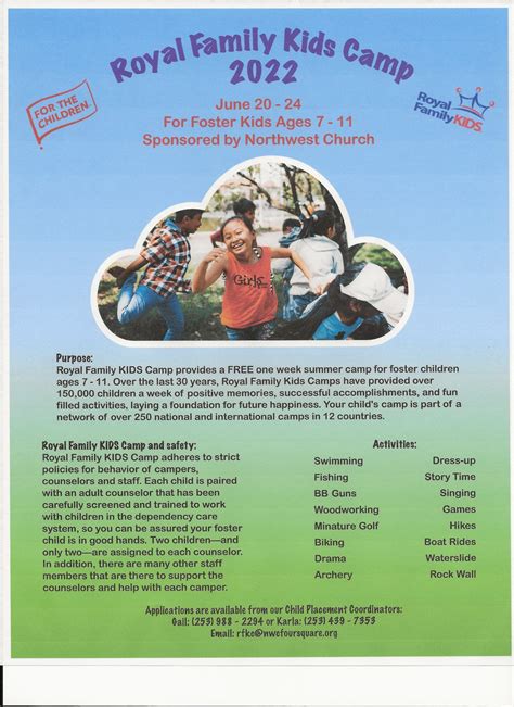 Royal Family Kids Camp 2022 - Resources & Trainings - Evergreen ...