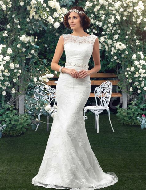 Custom Made Elegant Long Wedding Dresses 2016 Mermaid Backless Slim