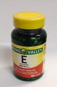 Spring Valley Vitamin E 400 IU 100 Softgels Heart Health 78742435909