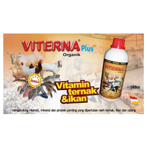 Jual Viterna Vitamin Ternak Isi 500cc Nutrisi Pakan Ternak Dan