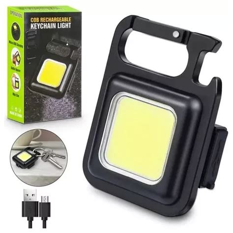 Mini Linterna Llavero Cob Potente Recargable