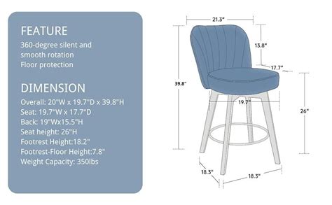 Minceta Counter Stools 26 360 Free Swivel Vertical Line Modern