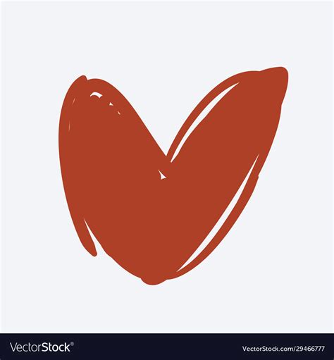 A Heart On White Background Royalty Free Vector Image