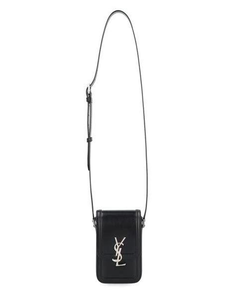 Saint Laurent Solferino Leather Mini Crossbody Bag In Black For Men Lyst