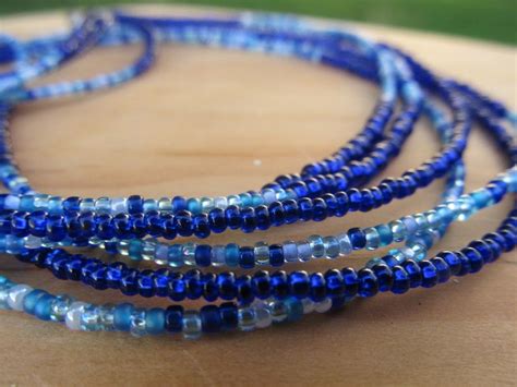 Blue My Mind Royal Blue African Waistbeads Triple Strand Etsy