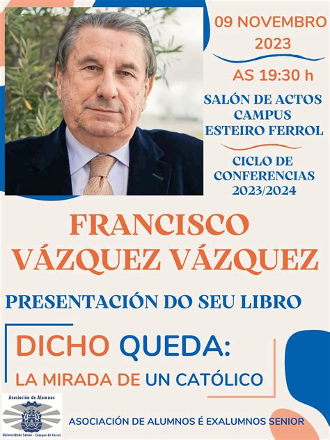 Paco Vázquez presenta mañá o seu último libro no Campus Industrial de