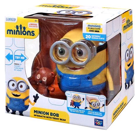 Despicable Me Minions Movie Minion Bob 7 Action Figure Interacts with Teddy Bear Think Way - ToyWiz