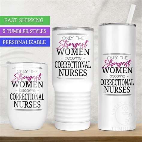 Corrections Nurse Appreciation Gifts For Women Personalized Tumbler