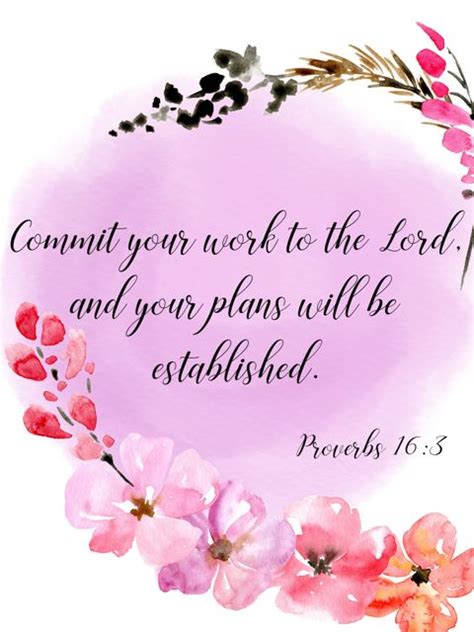 Commit Your Work to the LORD - Bible Verse