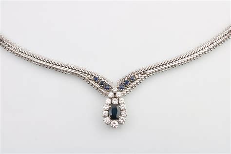 Saphir Brillant Collier Weihnachtsauktion Juwelen Und Schmuck