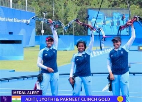 Asian Games India Won Gold Medal In Archery Compound Womens Team