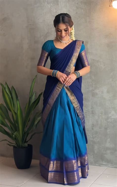 by Alleyy on function outfits | Traditional half saree designs ...