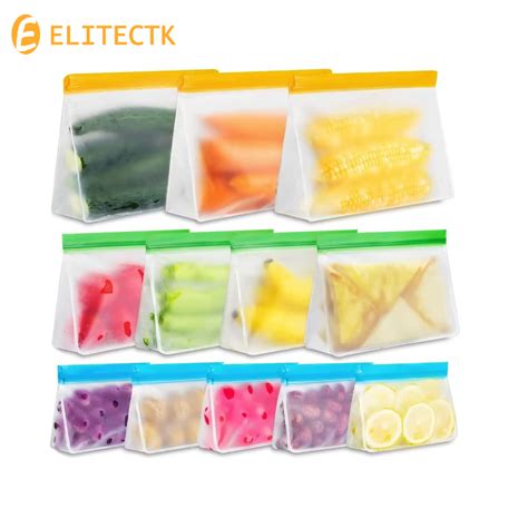 Reusable Storage Bags Stand Up Reusable Freezer Bags Reusable Sandwich Bags Silicone Storage