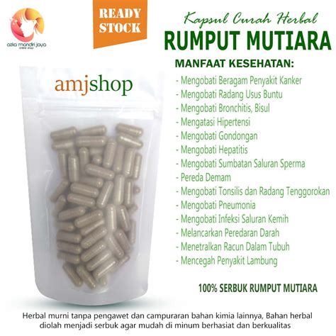 Jual Kapsul Curah Herbal Rumput Mutiara Kapsul Herbal Rumput Mutiara