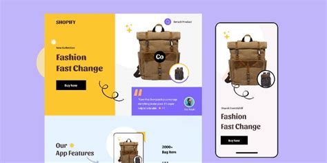 Figma Shop App Landing Page Ui Free