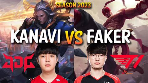 JDG Kanavi Vs T1 Faker Kanavi VIEGO Vs Faker LEE SIN Jungle KR