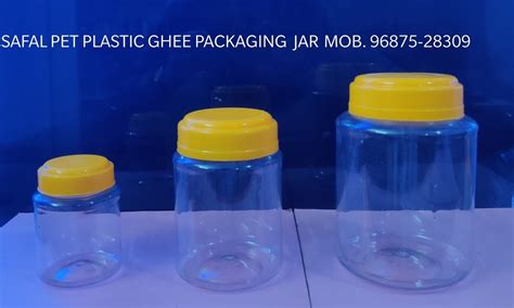 Safal Transparent Pet Plastic Ghee Packaging Jar Weight Gm Size