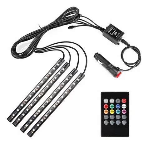 Luces Led Decorativas Para Interior Del Carro Sensor Ritmico Luz Rgb