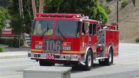 LACoFD Engine 106 Responding YouTube