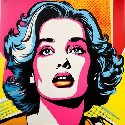 Pop Art Portrait Half Body Colorful Graphic Morning In The Style