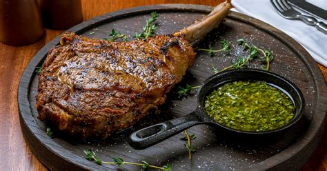 Tomahawk Steak In The Oven Fully Plated