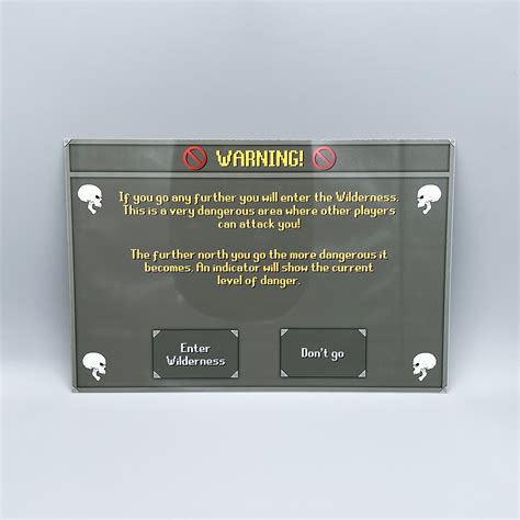 Osrs Wilderness Warning Aluminum Sign Osrs Wilderness Warning Etsy