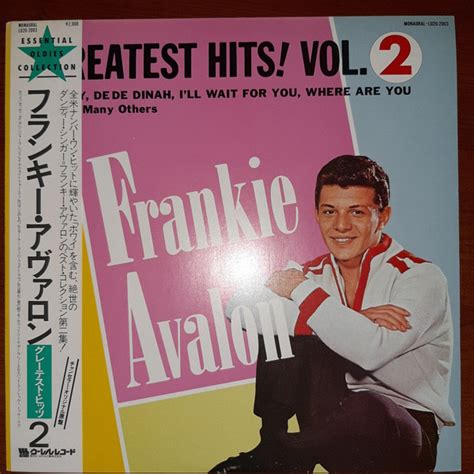 Frankie Avalon Greatest Hits Vol 2 1982 Vinyl Discogs