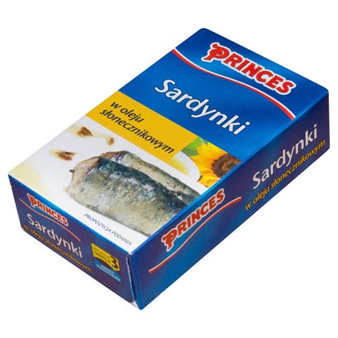 Princes Sardynki w oleju słonecznikowym 120 g kalorie kJ i wartości