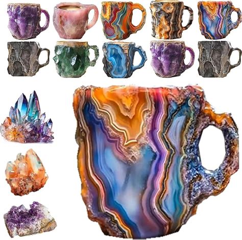 Amazon Riyhdo Mineral Crystal Coffee Mugs New Crystal