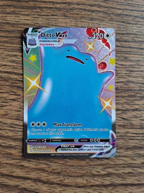 Ditto Vmax Shiny Pokemon Card Hobbies And Toys Toys And Games On Carousell