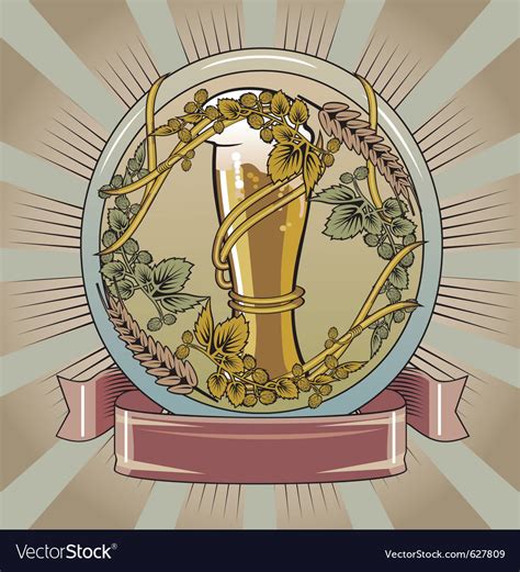 Beer label Royalty Free Vector Image - VectorStock