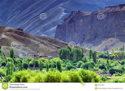 Aerial View Of Leh Ladakh Landscape Jammu And Kashmir India Stock