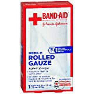 Bandaid First Aid In X Yds Rolled Gauze Ct Pack Of