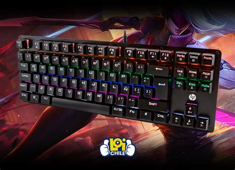 Teclado Gamer Mec Nico Hp Gk Con Retroiluminado Rgb Con Panel De