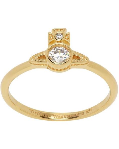 Vivienne Westwood Gold London Orb Ring in Metallic | Lyst