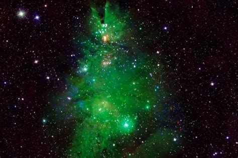 NASA capta estrellas que forman un árbol de Navidad en el Espacio